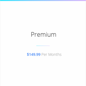 Premium plan priced at $149.99 per month.