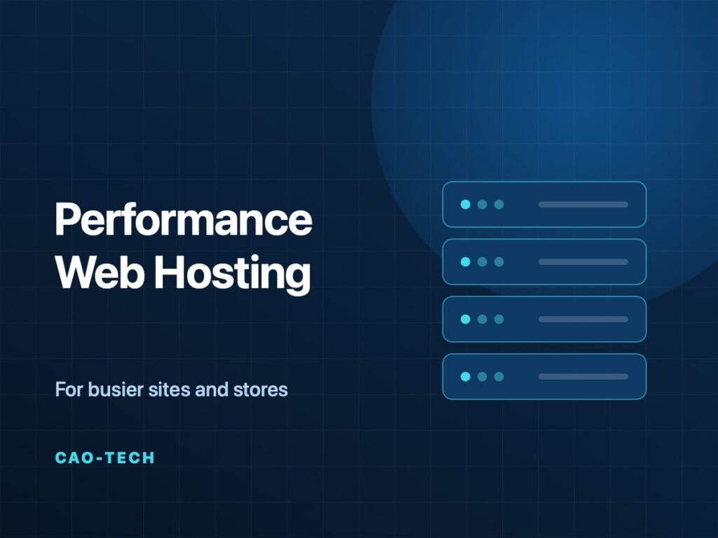 Performance WordPress Hosting plan from CAO-TECH