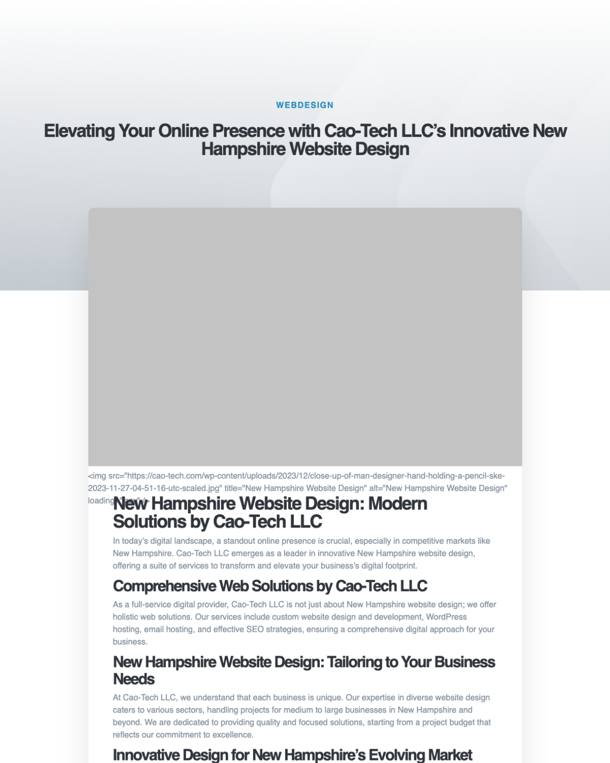 Digital marketing FAQ with Cao-Tech LLC services overview
